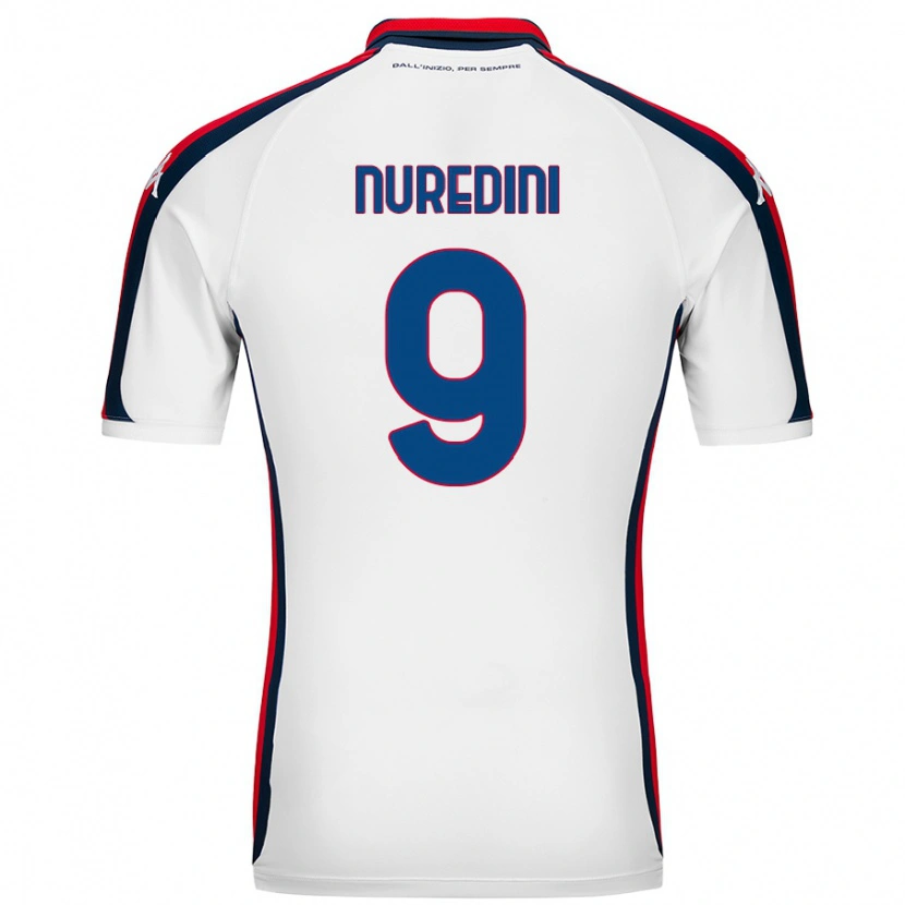 Danxen Bambino Maglia Joi Nuredini #9 Bianco Kit Gara Away 2024/25 Maglietta