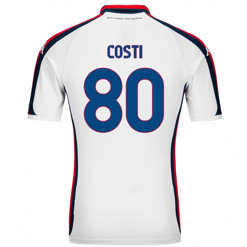 Danxen Bambino Maglia Fabiana Costi #80 Bianco Kit Gara Away 2024/25 Maglietta