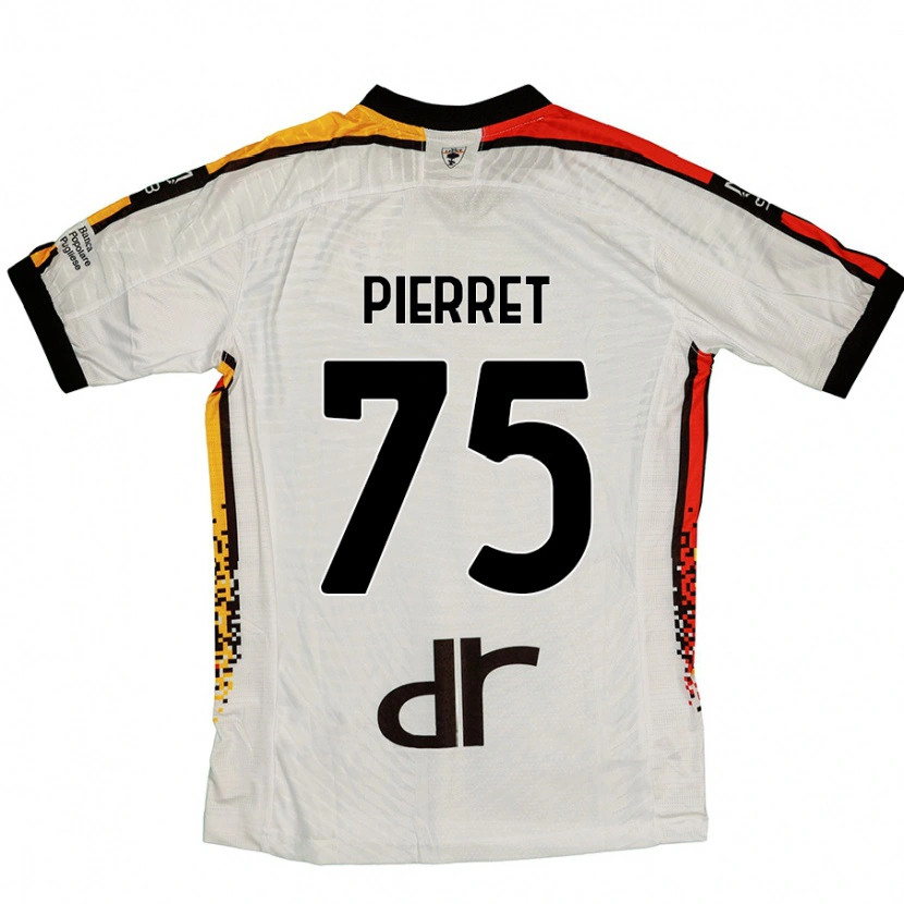 Danxen Bambino Maglia Balthazar Pierret #75 Bianco Nero Kit Gara Away 2024/25 Maglietta