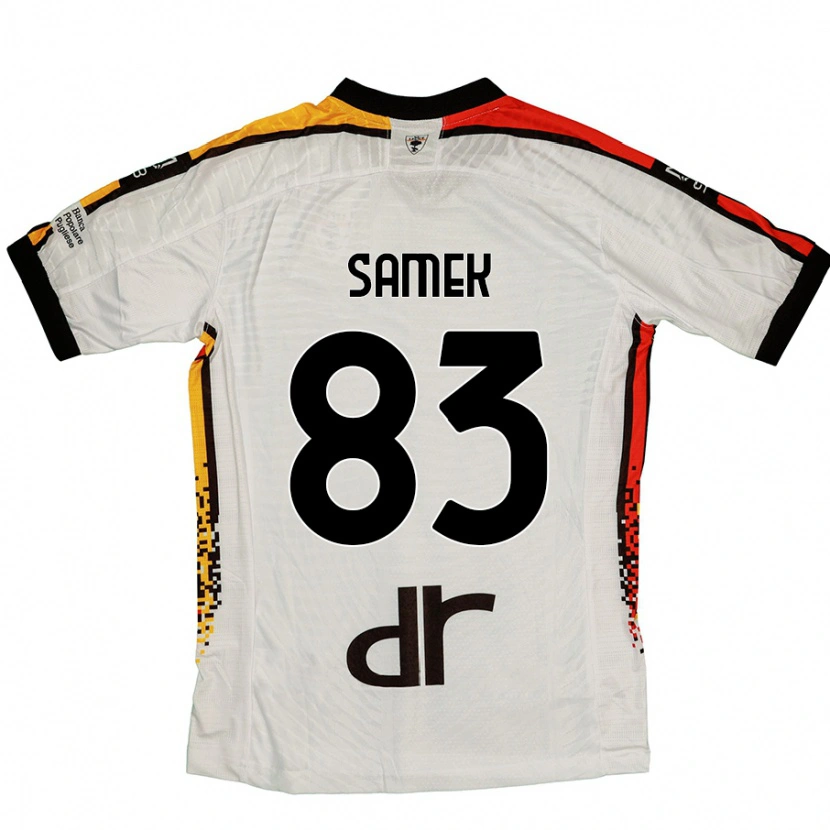 Danxen Bambino Maglia Daniel Samek #83 Bianco Nero Kit Gara Away 2024/25 Maglietta