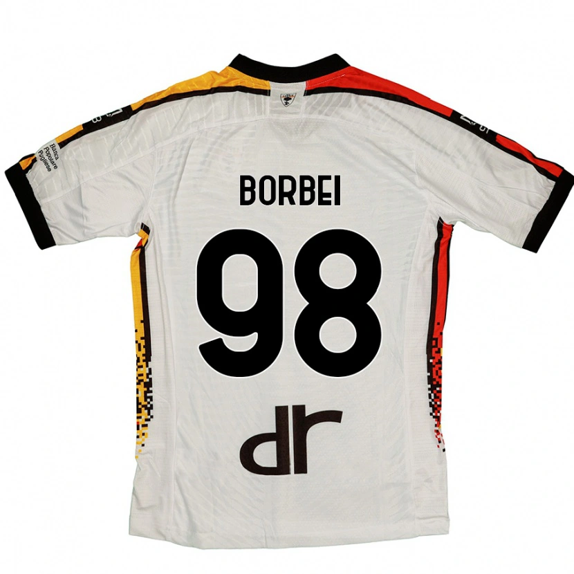 Danxen Bambino Maglia Alexandru Borbei #98 Bianco Nero Kit Gara Away 2024/25 Maglietta
