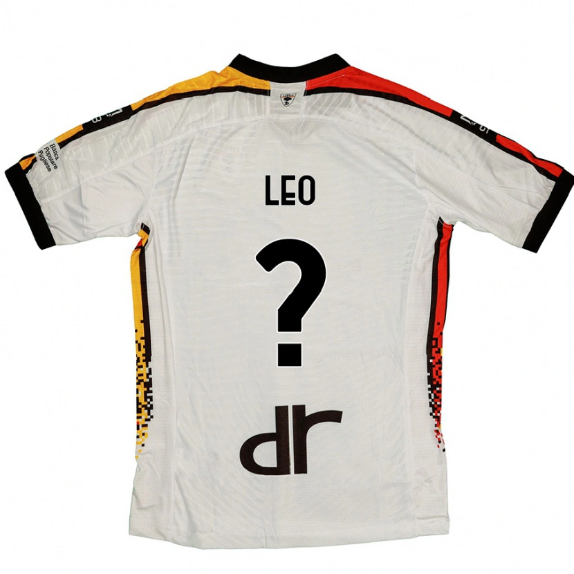 Danxen Bambino Maglia Giulio Leo #0 Bianco Nero Kit Gara Away 2024/25 Maglietta