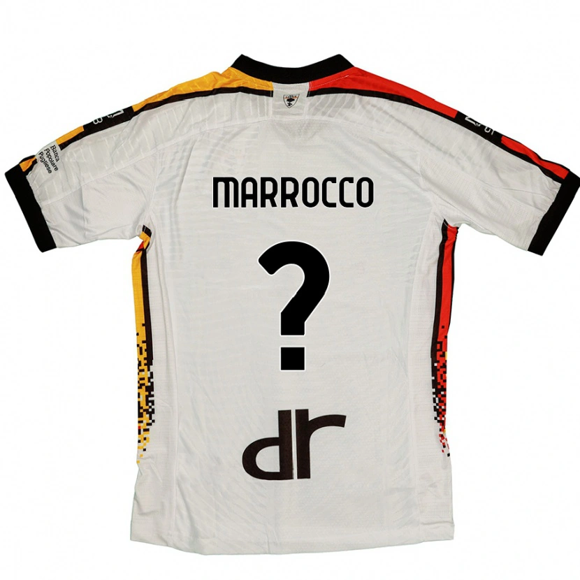 Danxen Bambino Maglia Iacopo Marrocco #0 Bianco Nero Kit Gara Away 2024/25 Maglietta