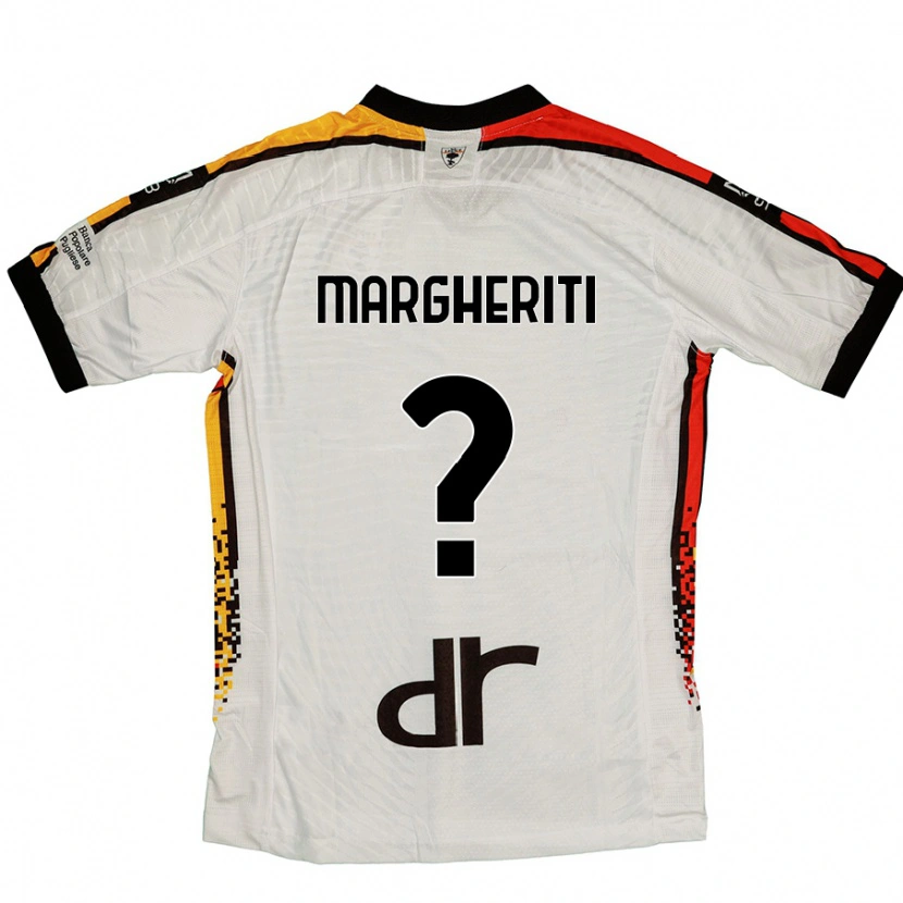 Danxen Bambino Maglia Filippo Margheriti #0 Bianco Nero Kit Gara Away 2024/25 Maglietta