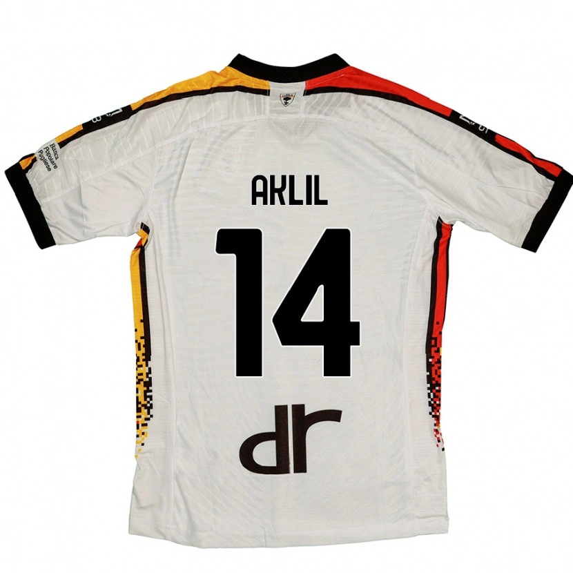 Danxen Bambino Maglia Lino Aklil #14 Bianco Nero Kit Gara Away 2024/25 Maglietta