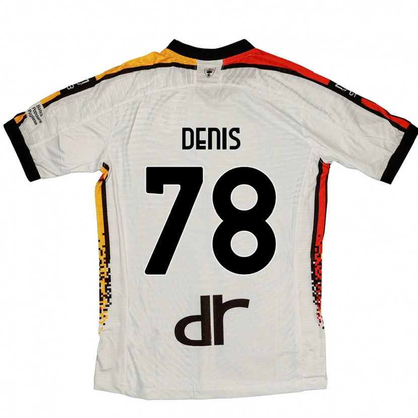 Danxen Bambino Maglia Max Denis #78 Bianco Nero Kit Gara Away 2024/25 Maglietta