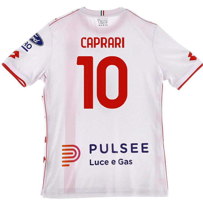 Danxen Bambino Maglia Gianluca Caprari #10 Bianco Rosso Kit Gara Away 2024/25 Maglietta