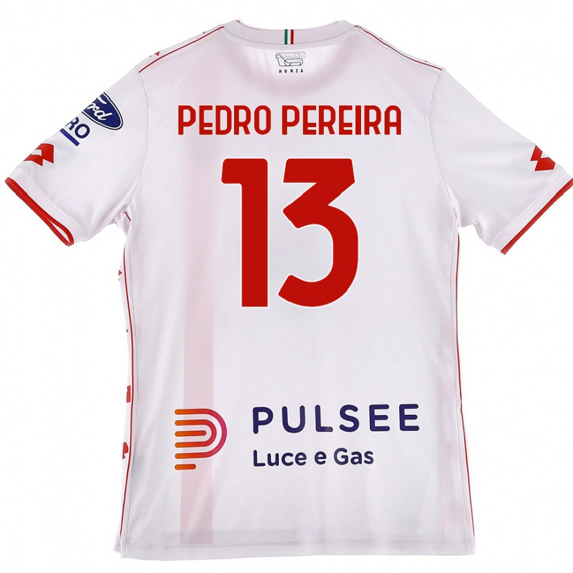 Danxen Bambino Maglia Pedro Pereira #13 Bianco Rosso Kit Gara Away 2024/25 Maglietta