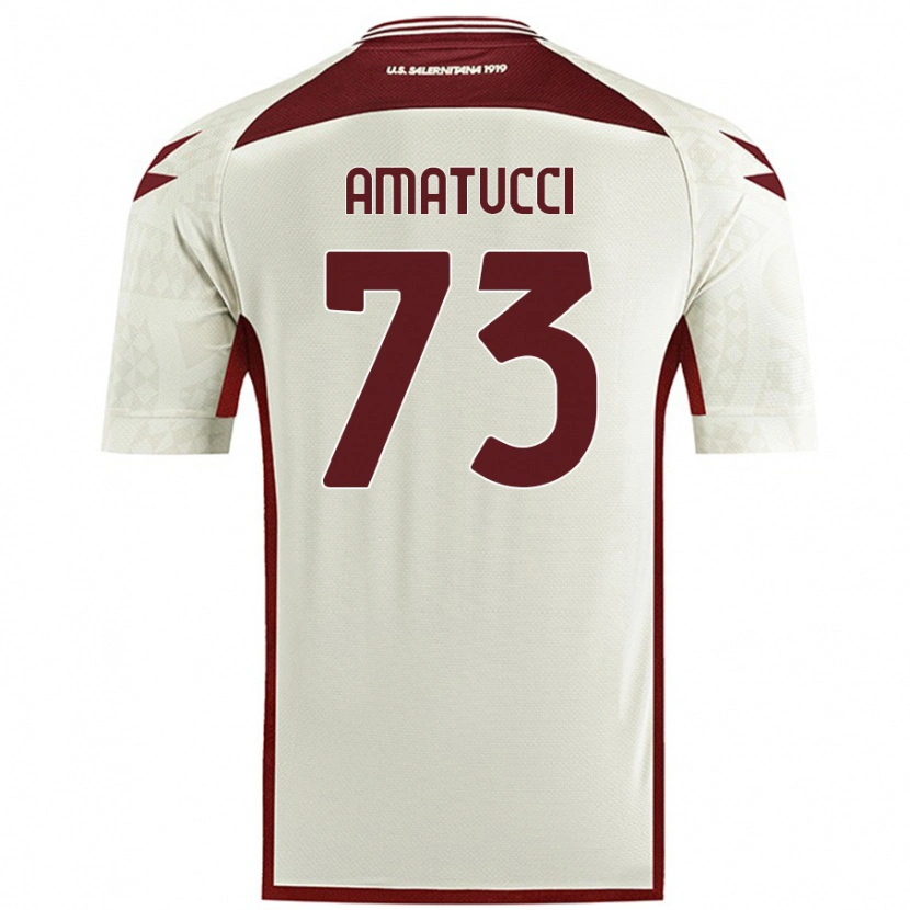Danxen Bambino Maglia Lorenzo Amatucci #73 Colore Crema Kit Gara Away 2024/25 Maglietta
