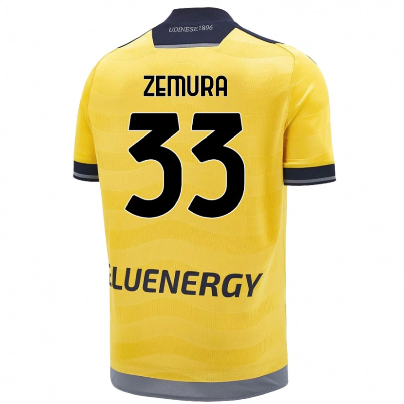 Danxen Bambino Maglia Jordan Zemura #33 Oro Kit Gara Away 2024/25 Maglietta