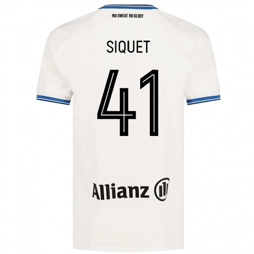 Danxen Bambino Maglia Hugo Siquet #41 Bianco Kit Gara Away 2024/25 Maglietta