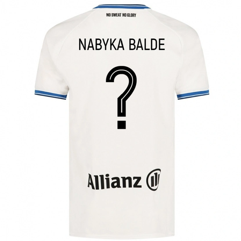Danxen Bambino Maglia Mamadou Nabyka Balde #0 Bianco Kit Gara Away 2024/25 Maglietta