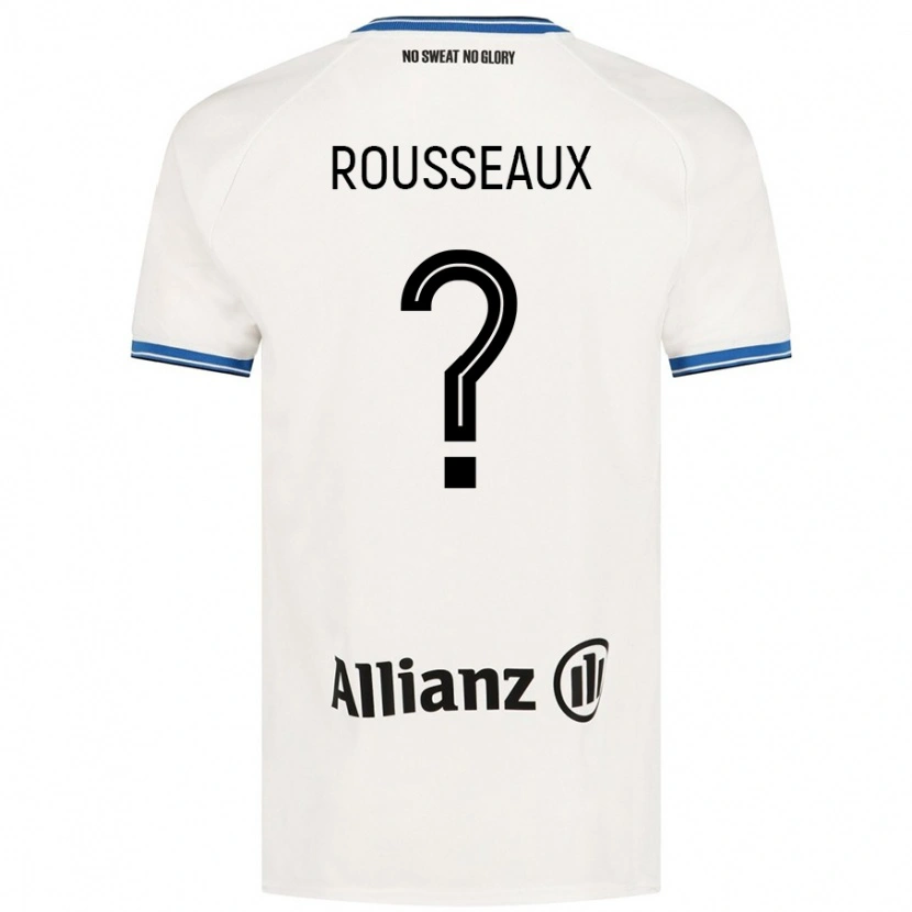 Danxen Bambino Maglia Luca Rousseaux #0 Bianco Kit Gara Away 2024/25 Maglietta