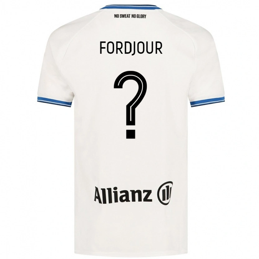 Danxen Bambino Maglia Richmond Fordjour #0 Bianco Kit Gara Away 2024/25 Maglietta