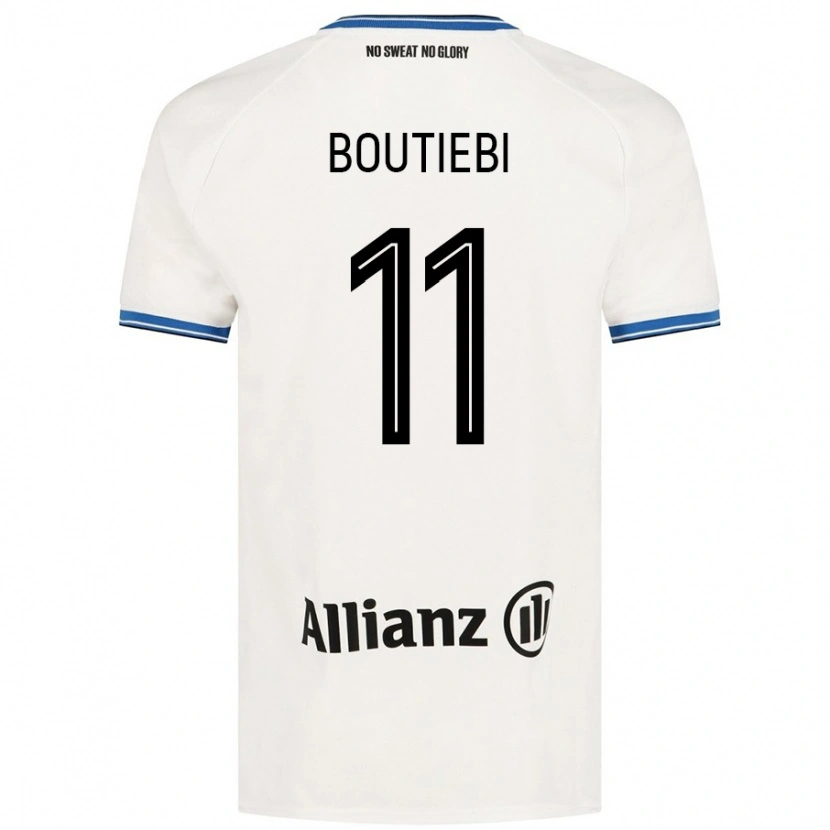 Danxen Bambino Maglia Rania Boutiebi #11 Bianco Kit Gara Away 2024/25 Maglietta