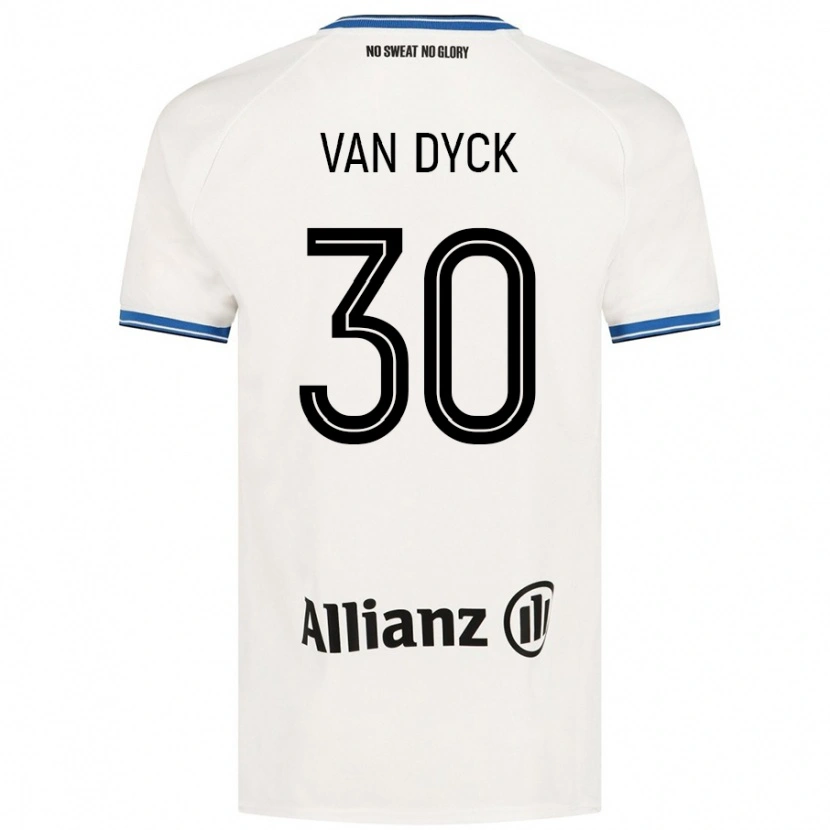 Danxen Bambino Maglia Nell Van Dyck #30 Bianco Kit Gara Away 2024/25 Maglietta