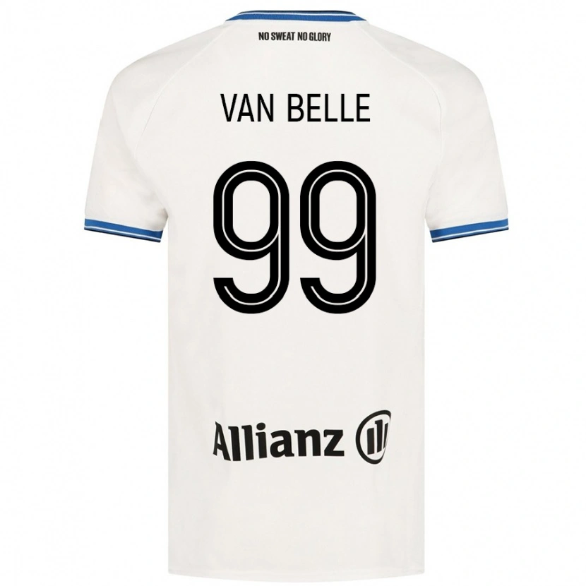 Danxen Bambino Maglia Lyndsey Van Belle #99 Bianco Kit Gara Away 2024/25 Maglietta