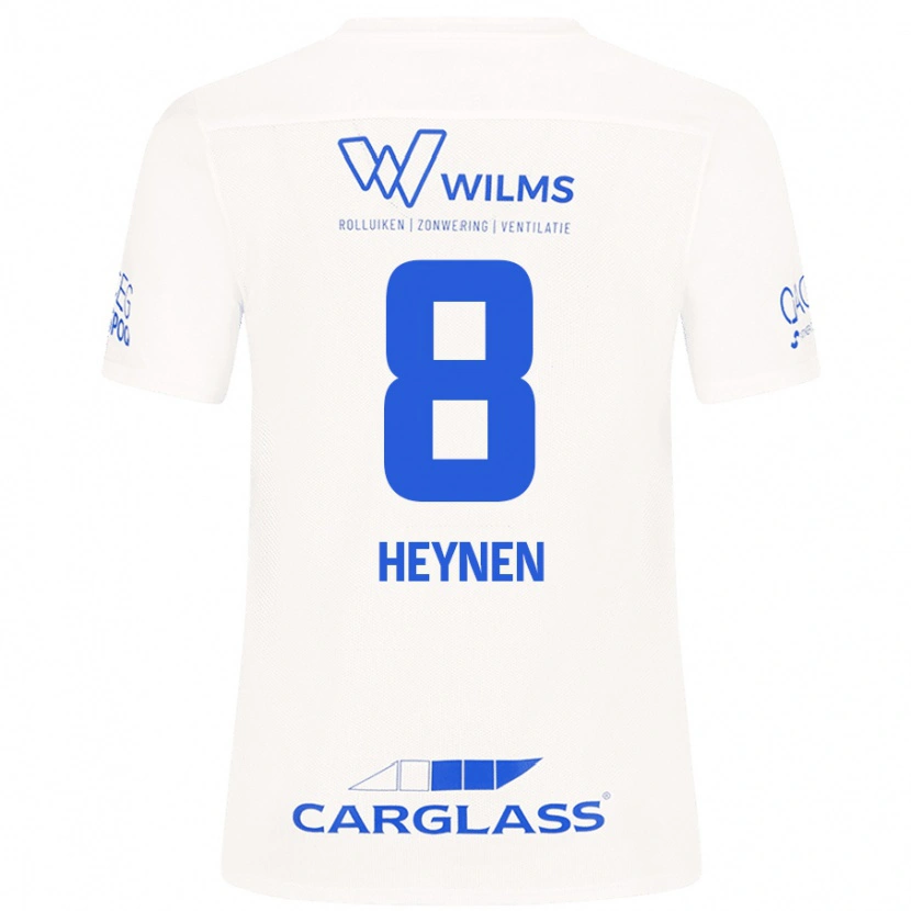 Danxen Bambino Maglia Bryan Heynen #8 Bianco Kit Gara Away 2024/25 Maglietta