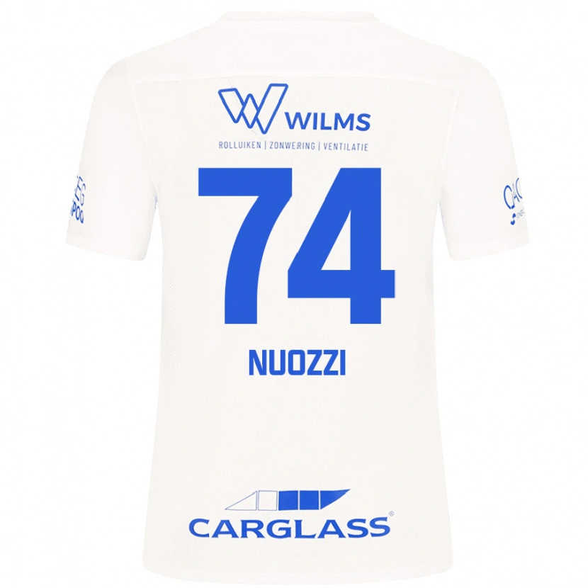 Danxen Bambino Maglia Cédric Nuozzi #74 Bianco Kit Gara Away 2024/25 Maglietta