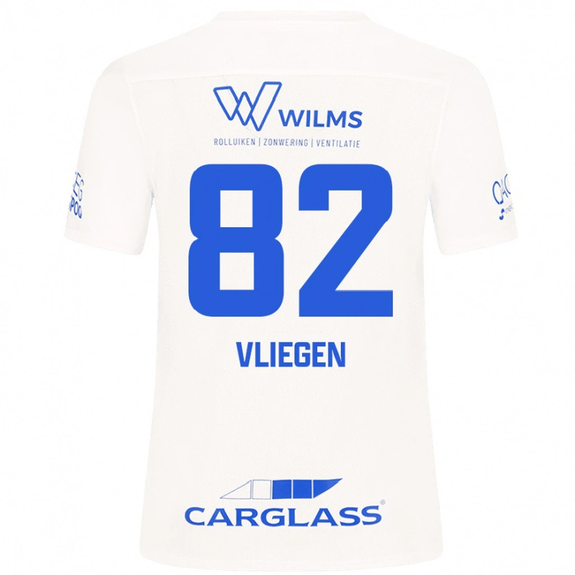 Danxen Bambino Maglia Olivier Vliegen #82 Bianco Kit Gara Away 2024/25 Maglietta