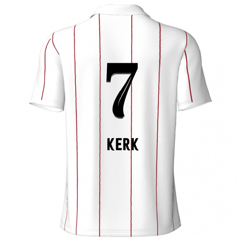 Danxen Bambino Maglia Gyrano Kerk #7 Bianco Nero Kit Gara Away 2024/25 Maglietta