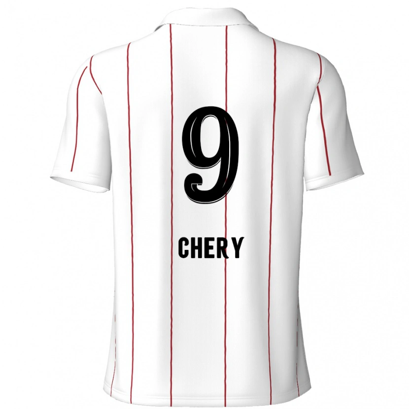 Danxen Bambino Maglia Tjaronn Chery #9 Bianco Nero Kit Gara Away 2024/25 Maglietta