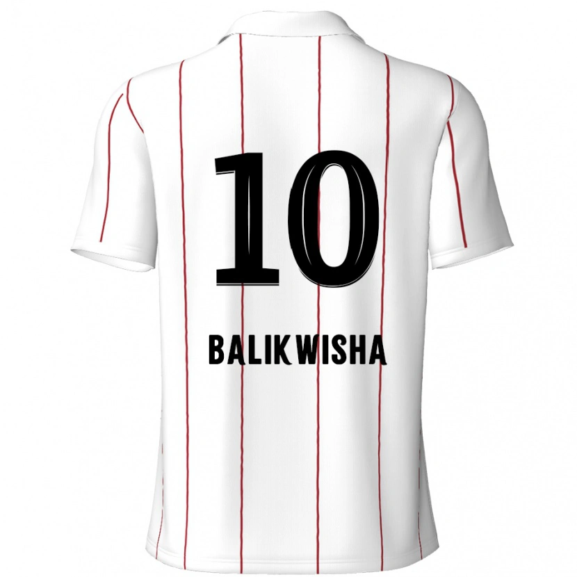 Danxen Bambino Maglia Michel-Ange Balikwisha #10 Bianco Nero Kit Gara Away 2024/25 Maglietta