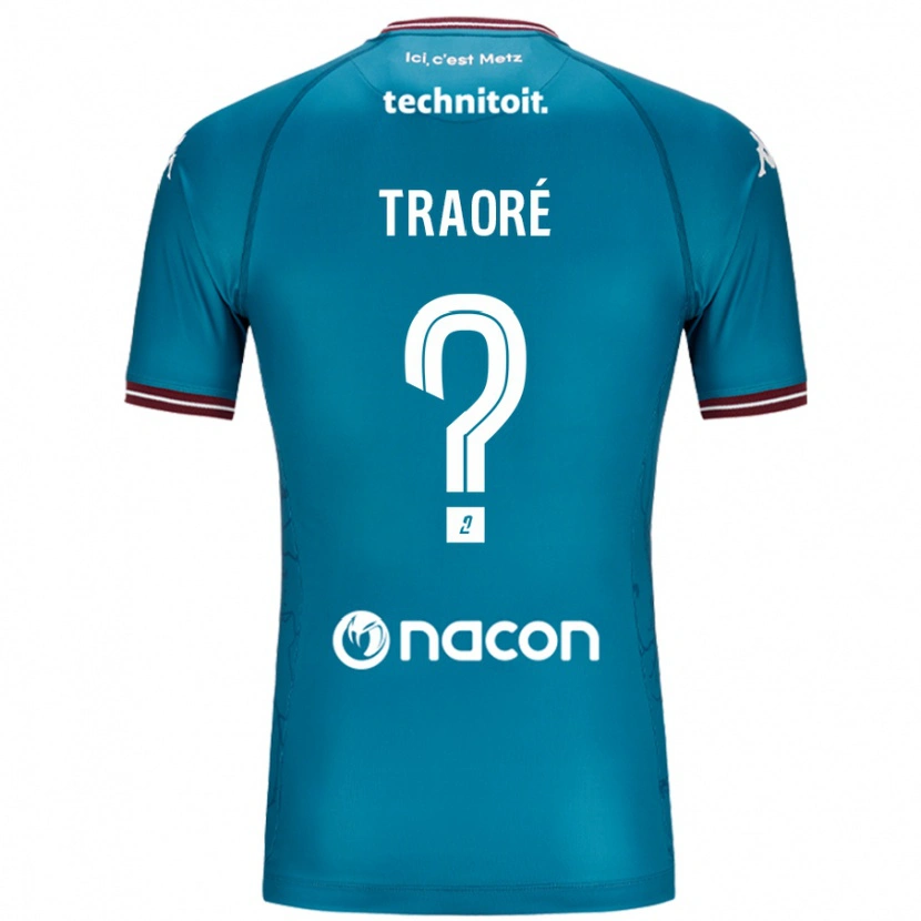 Danxen Bambino Maglia Badra Traoré #0 Blu Petrolio Kit Gara Away 2024/25 Maglietta