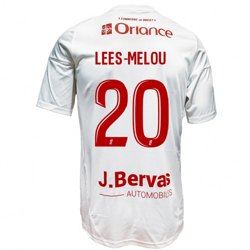 Danxen Bambino Maglia Pierre Lees-Melou #20 Bianco Rosso Kit Gara Away 2024/25 Maglietta