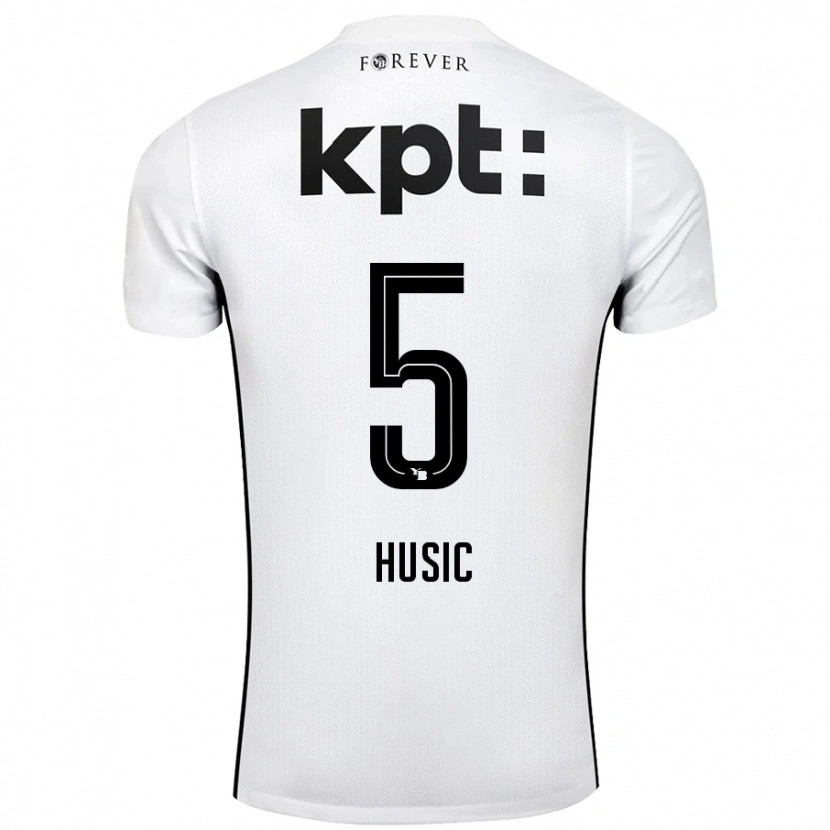 Danxen Bambino Maglia Anel Husic #5 Bianco Nero Kit Gara Away 2024/25 Maglietta