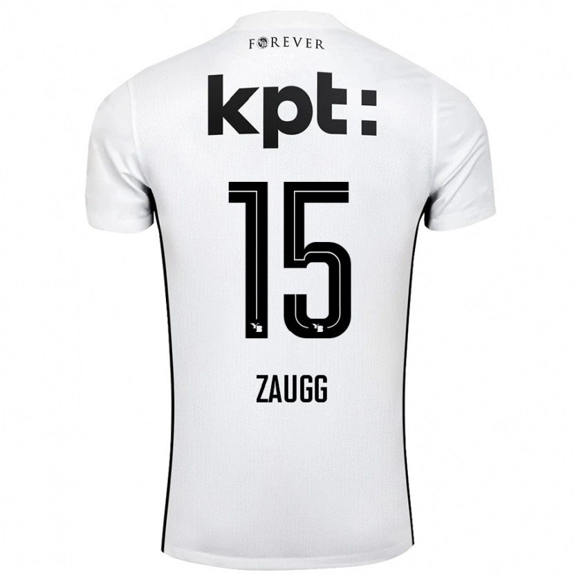 Danxen Bambino Maglia Leana Zaugg #15 Bianco Nero Kit Gara Away 2024/25 Maglietta