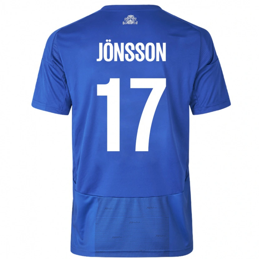 Danxen Bambino Maglia Neo Jönsson #17 Bianco Blu Kit Gara Away 2024/25 Maglietta