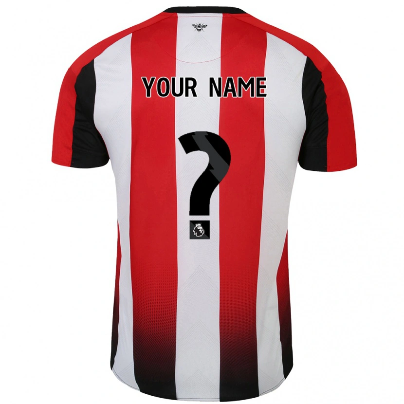Danxen Uomo Maglia Il Tuo Nome #0 Rosso Bianco Kit Gara Home 2024/25 Maglietta