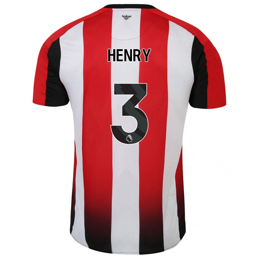 Danxen Uomo Maglia Rico Henry #3 Rosso Bianco Kit Gara Home 2024/25 Maglietta