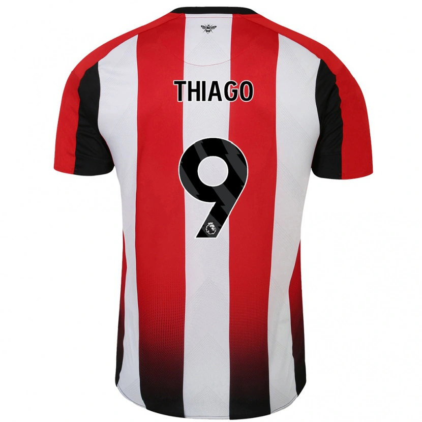 Danxen Uomo Maglia Igor Thiago #9 Rosso Bianco Kit Gara Home 2024/25 Maglietta