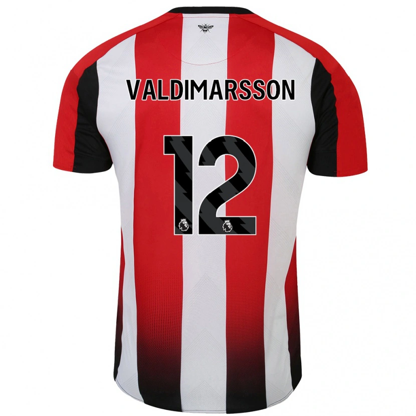 Danxen Uomo Maglia Hákon Rafn Valdimarsson #12 Rosso Bianco Kit Gara Home 2024/25 Maglietta