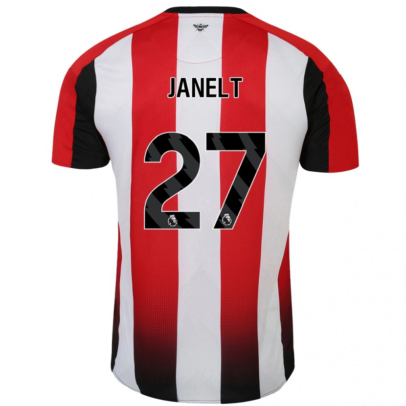 Danxen Uomo Maglia Vitaly Janelt #27 Rosso Bianco Kit Gara Home 2024/25 Maglietta