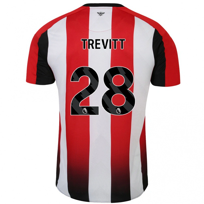 Danxen Uomo Maglia Ryan Trevitt #28 Rosso Bianco Kit Gara Home 2024/25 Maglietta