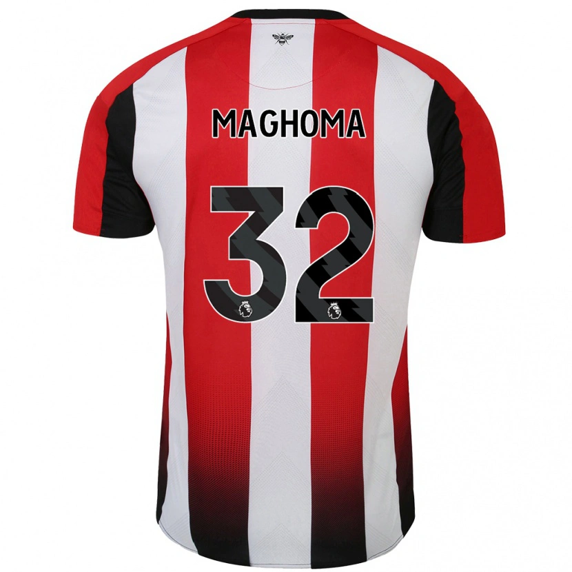 Danxen Uomo Maglia Paris Maghoma #32 Rosso Bianco Kit Gara Home 2024/25 Maglietta