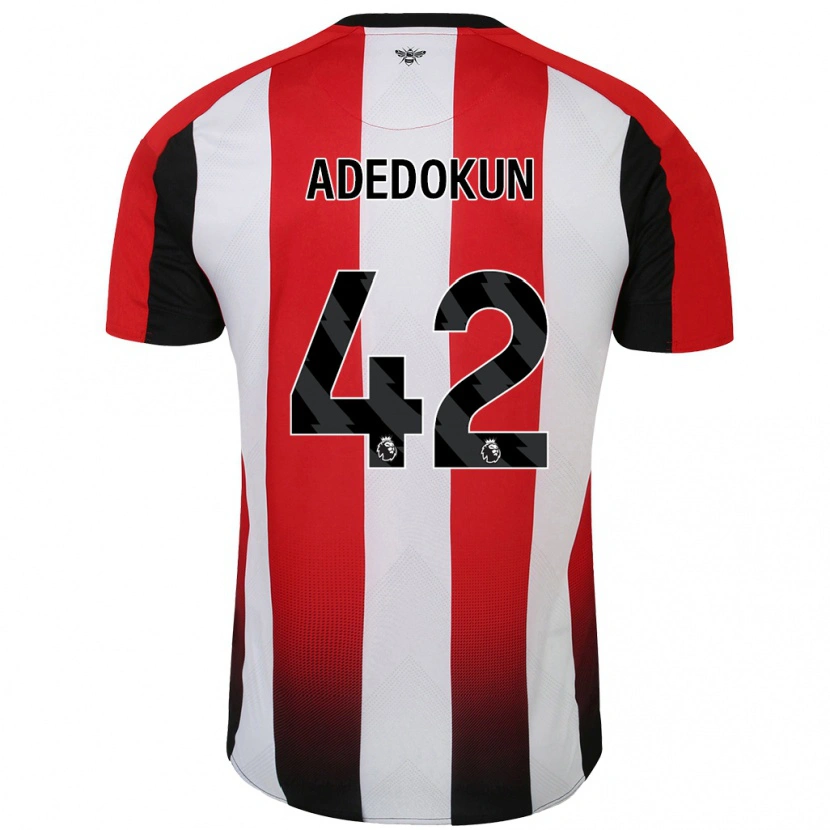 Danxen Uomo Maglia Val Adedokun #42 Rosso Bianco Kit Gara Home 2024/25 Maglietta