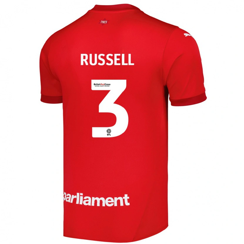 Danxen Uomo Maglia Jon Russell #3 Rosso Kit Gara Home 2024/25 Maglietta