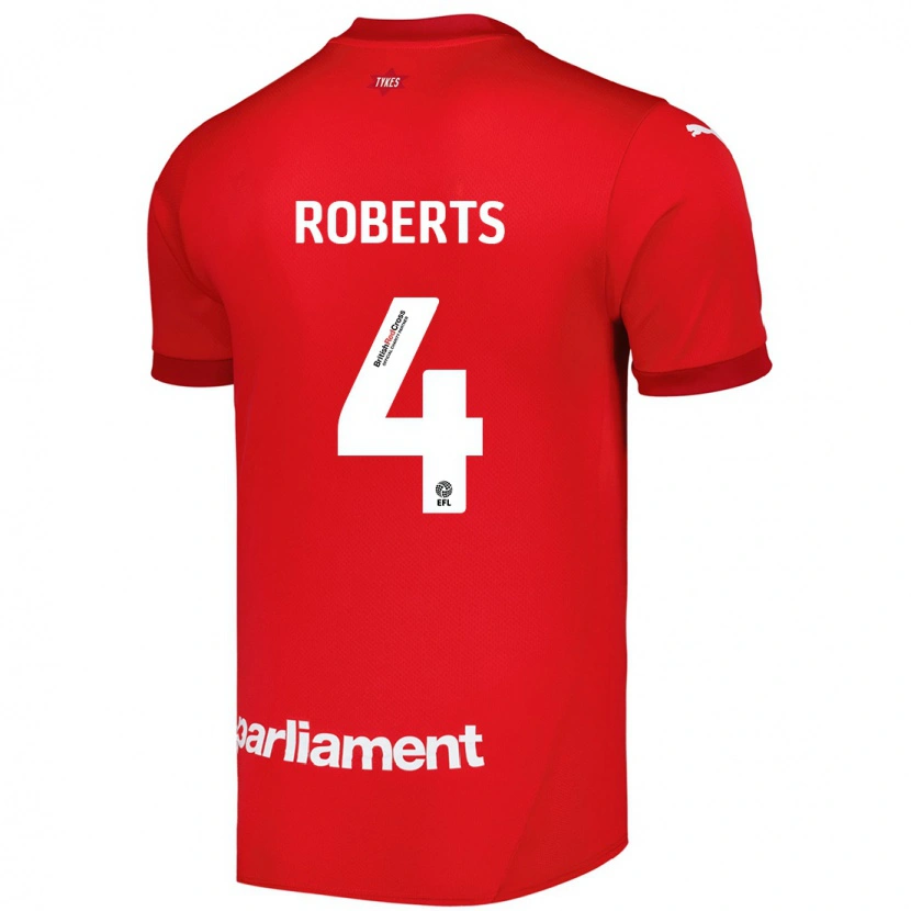 Danxen Uomo Maglia Marc Roberts #4 Rosso Kit Gara Home 2024/25 Maglietta