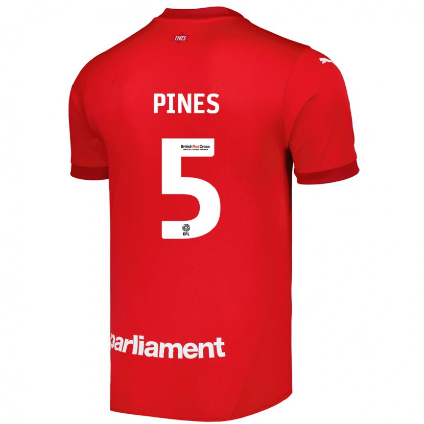 Danxen Uomo Maglia Donovan Pines #5 Rosso Kit Gara Home 2024/25 Maglietta