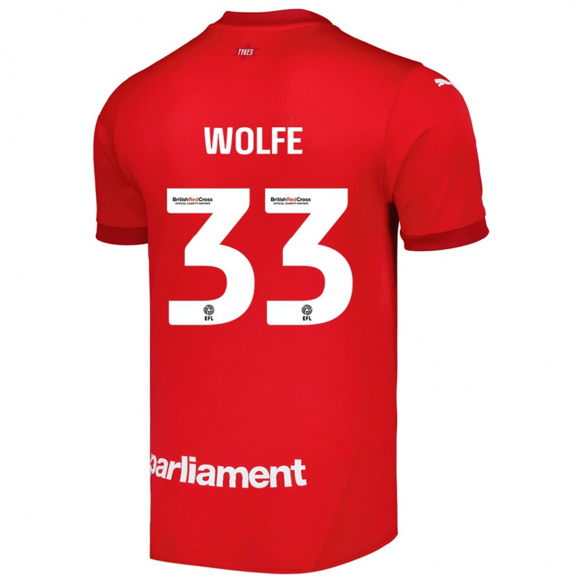 Danxen Uomo Maglia Matty Wolfe #33 Rosso Kit Gara Home 2024/25 Maglietta