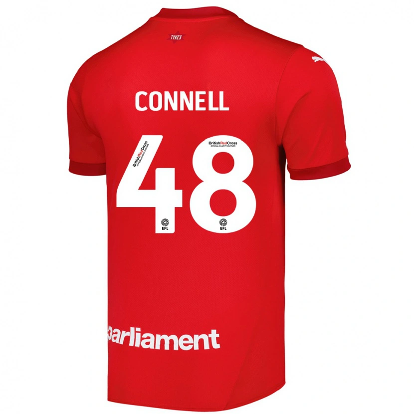 Danxen Uomo Maglia Luca Connell #48 Rosso Kit Gara Home 2024/25 Maglietta