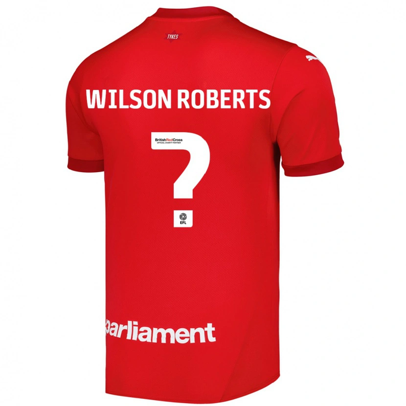 Danxen Uomo Maglia Georgina Wilson-Roberts #0 Rosso Kit Gara Home 2024/25 Maglietta