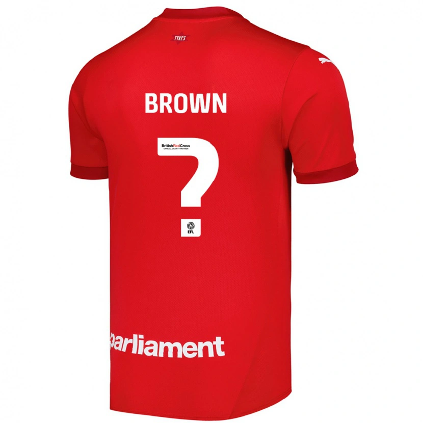 Danxen Uomo Maglia Kim Brown #0 Rosso Kit Gara Home 2024/25 Maglietta