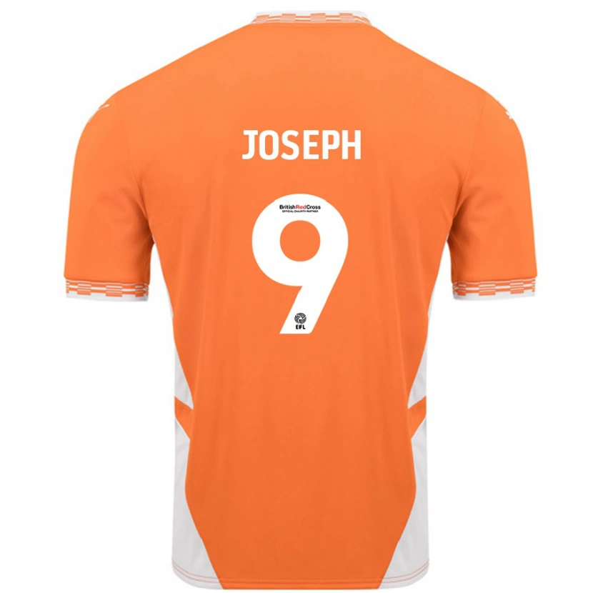Danxen Uomo Maglia Kyle Joseph #9 Arancione Bianco Kit Gara Home 2024/25 Maglietta