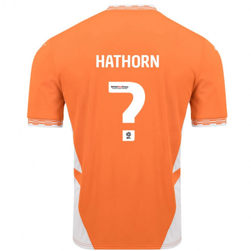 Danxen Uomo Maglia Erin Hathorn #0 Arancione Bianco Kit Gara Home 2024/25 Maglietta