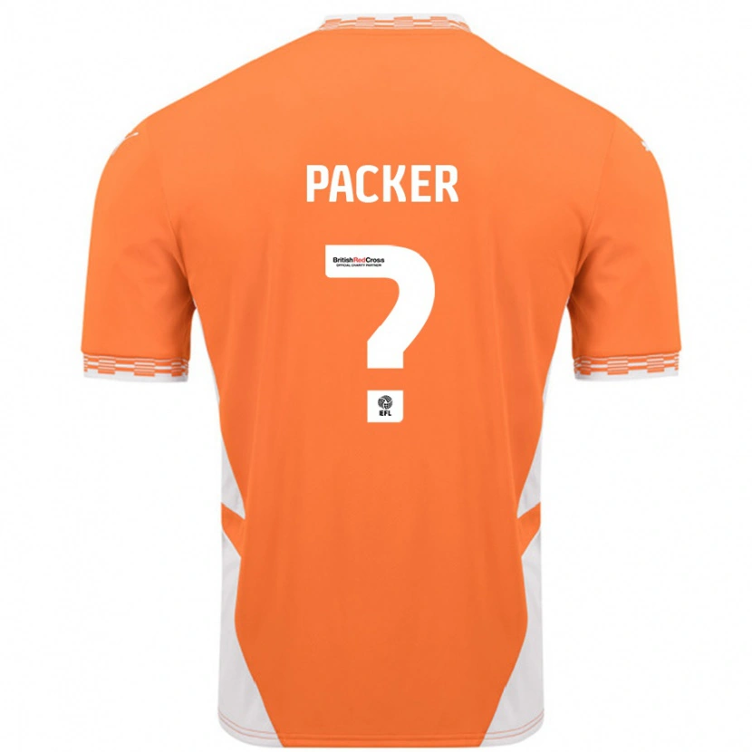 Danxen Uomo Maglia Caitlin Packer #0 Arancione Bianco Kit Gara Home 2024/25 Maglietta